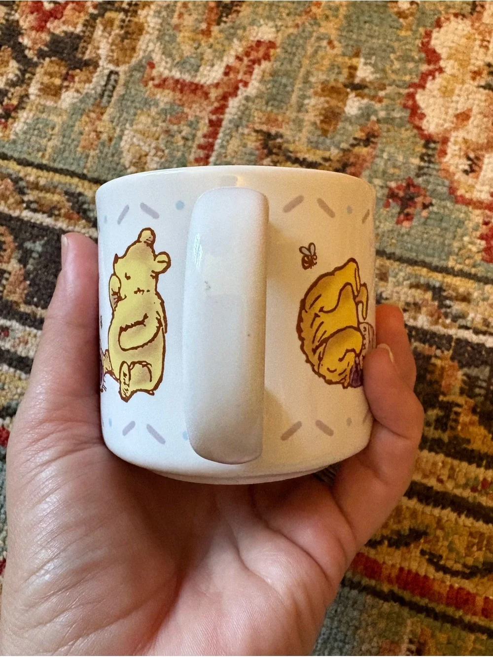 Vintage | White Ceramic Small Mug | Winnie the Pooh | Honey Pot + Bees